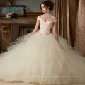 Beading Crystal Cascading Ruffle Real Sample Quinceanera Dress